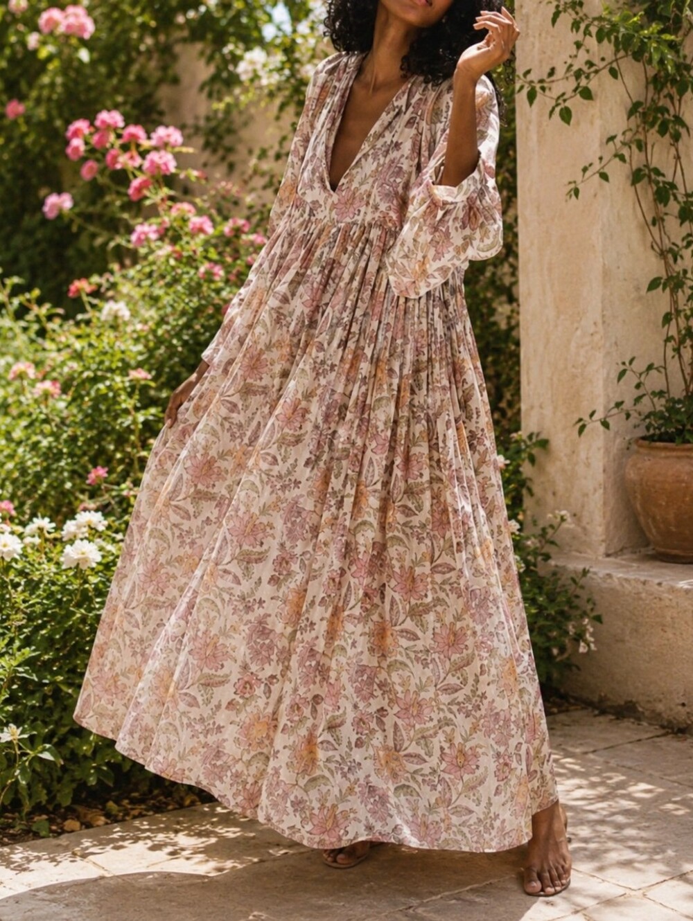 Romantic Floral Maxi Dress